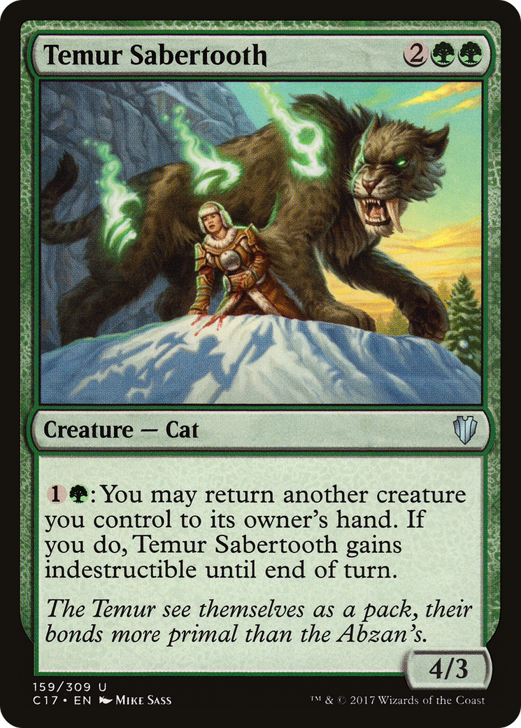 Temur Sabertooth (C17-159) [Commander 2017]