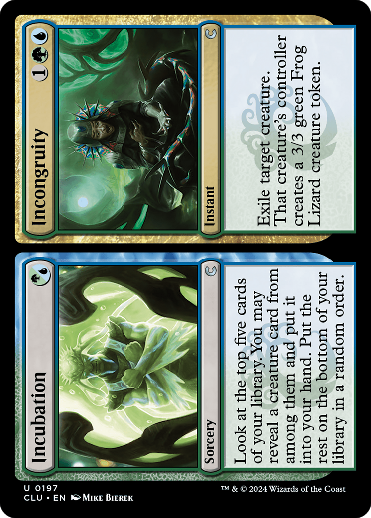 Incubation // Incongruity (CLU-197) [Ravnica: Clue Edition]
