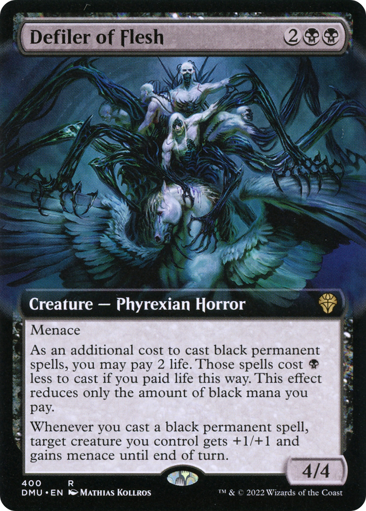 Defiler of Flesh (Extended Art) (DMU-400) [Dominaria United]