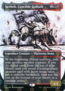 Kethek, Crucible Goliath (ONE-465) [Phyrexia: All Will Be One]: (Showcase) (Borderless) Foil