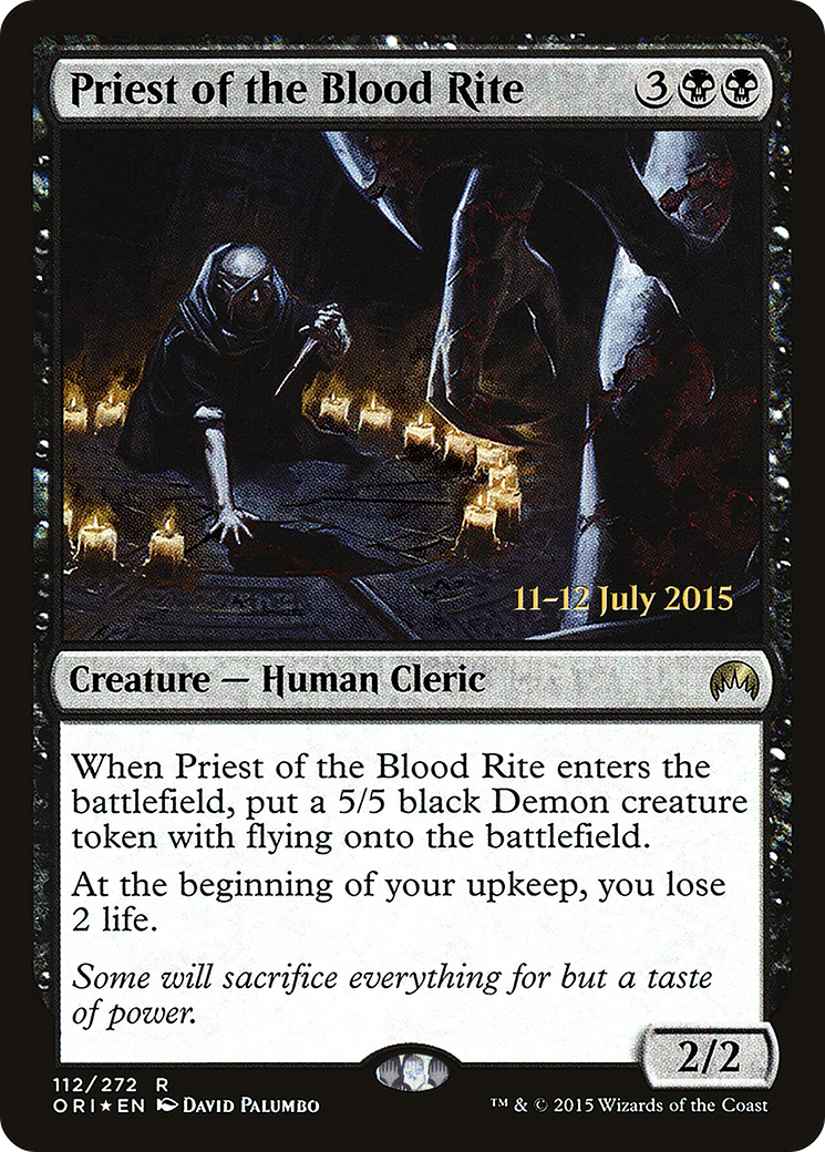 Priest of the Blood Rite (PRE-112S) [Magic Origins Promos] Foil