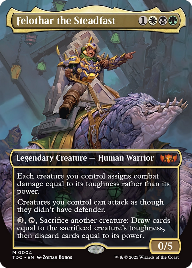 Felothar the Steadfast (TDC-004) [Commander: Tarkir: Dragonstorm] (Borderless)