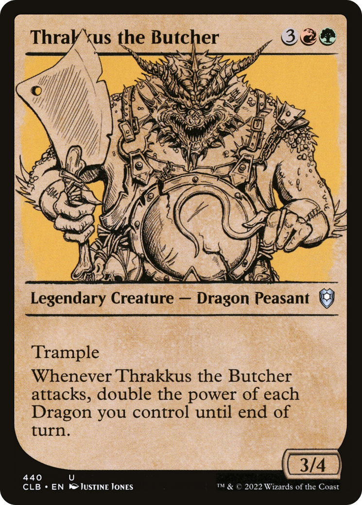 Thrakkus the Butcher (CLB-440) [Commander Legends: Battle for Baldur's Gate]: (Showcase) Foil