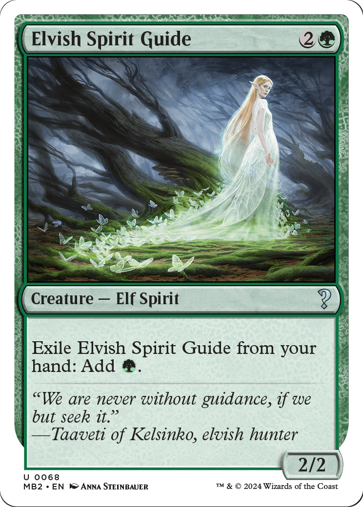 Elvish Spirit Guide (White Border) (MB2-068) [Mystery Booster 2]