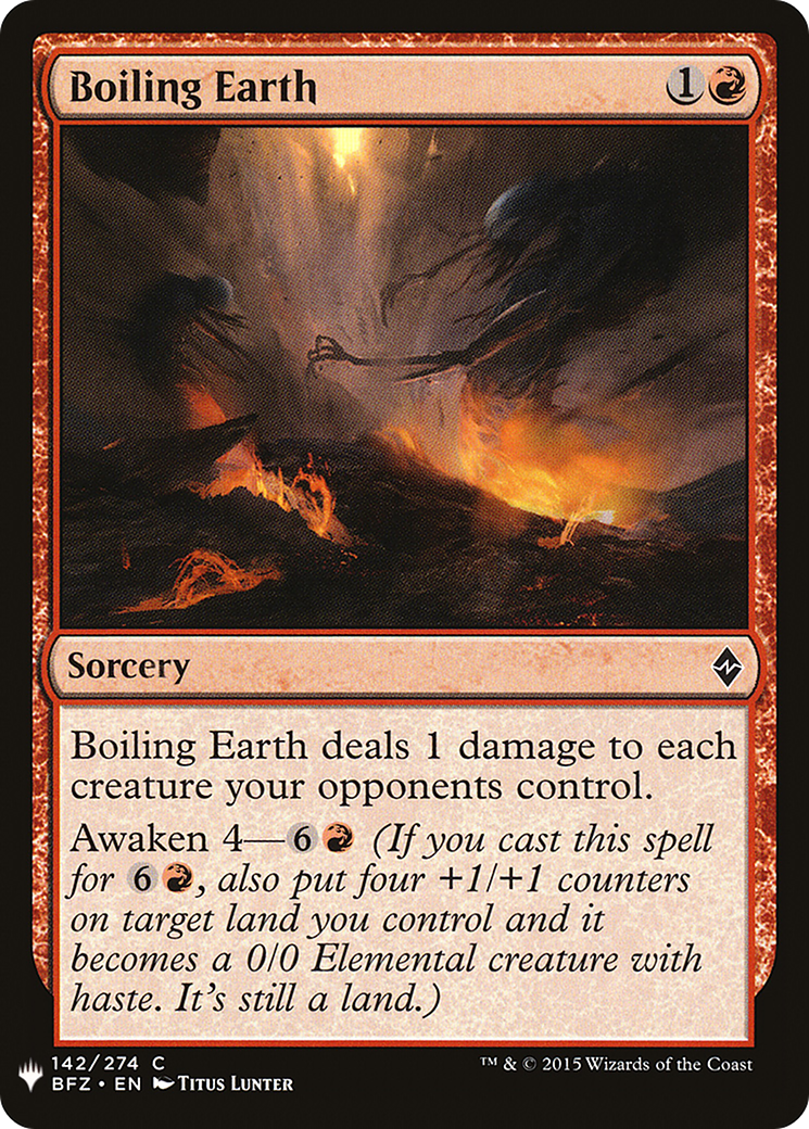 Boiling Earth (LIST-BFZ-142) [The List]