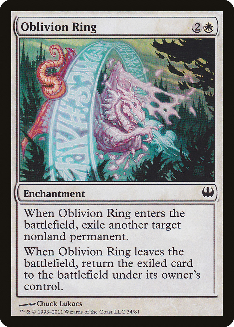 Oblivion Ring (DDG-034) [Duel Decks: Knights vs. Dragons]