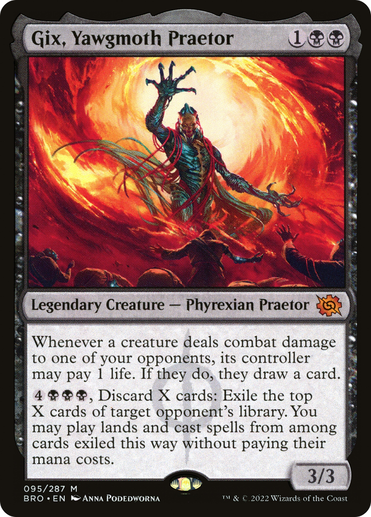 Gix, Yawgmoth Praetor (BRO-095) [The Brothers' War]