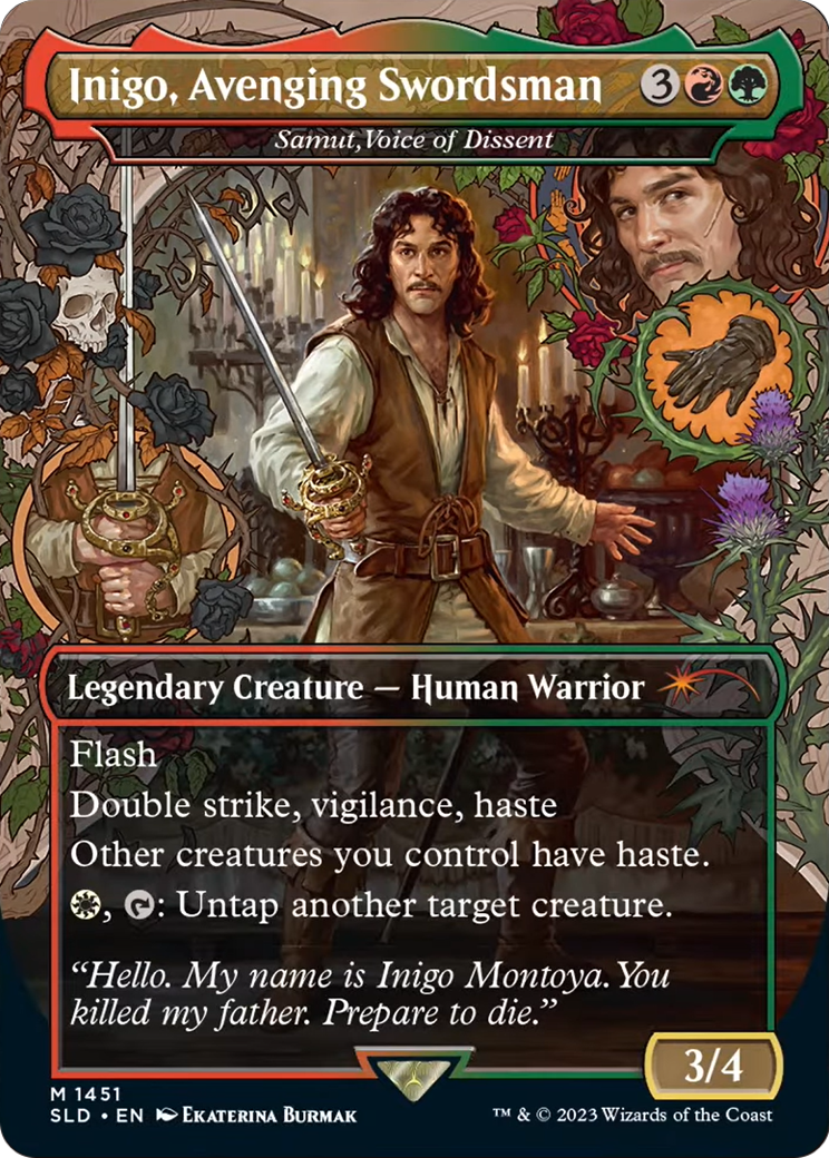 Inigo, Avenging Swordsman - Samut, Voice of Dissent (SLD-1451) (Borderless) [Secret Lair Drop]
