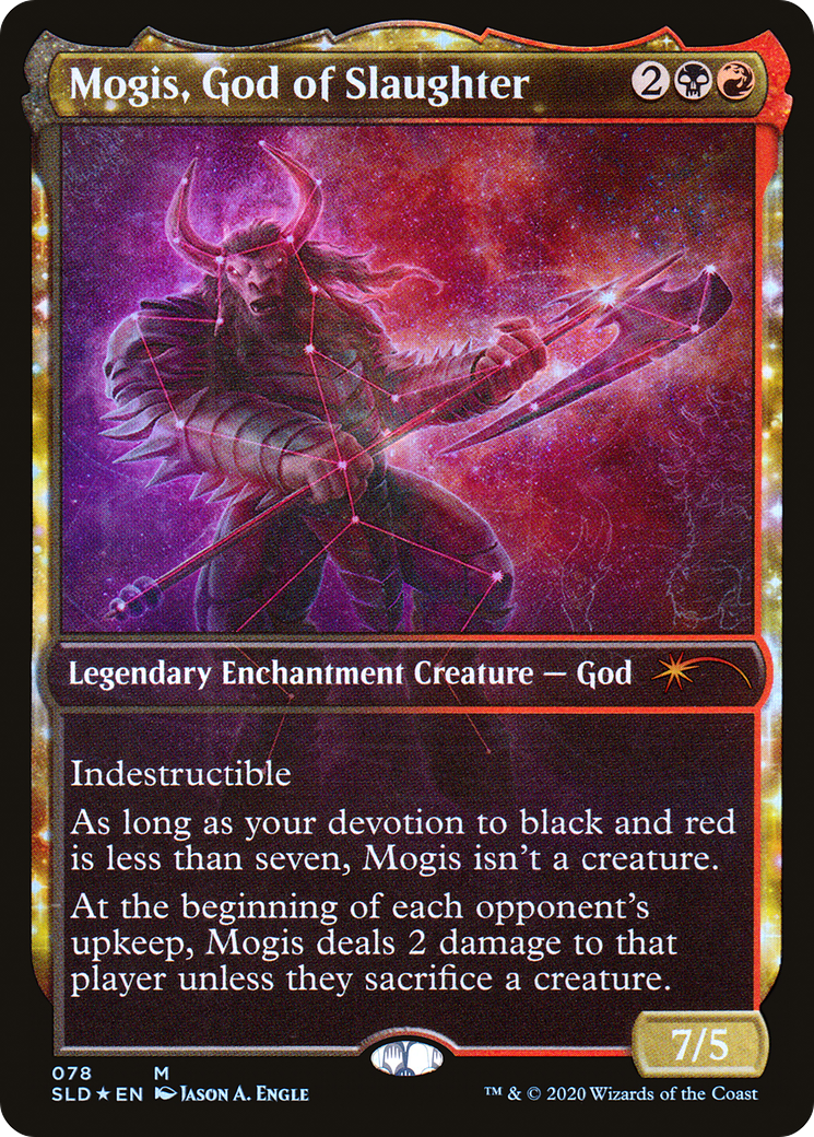 Mogis, God of Slaughter (SLD-078) [Secret Lair Drop]: (enchantment, Showcase) Foil