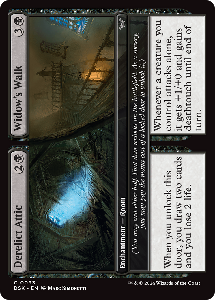 Derelict Attic // Widow's Walk (DSK-093) [Duskmourn: House of Horror] Foil
