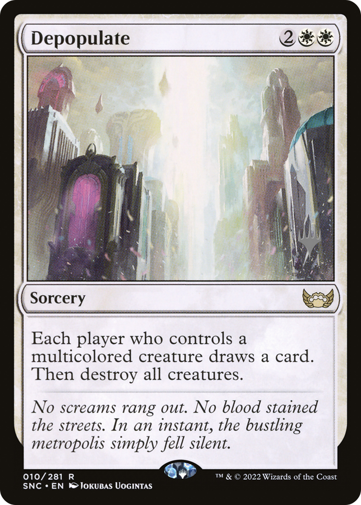 Depopulate (PPSNC-10P) [Streets of New Capenna Promos] Foil