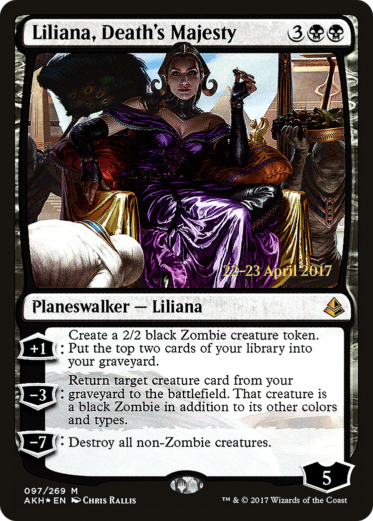 Liliana, Death's Majesty (PRE-97S) [Amonkhet Promos] Foil