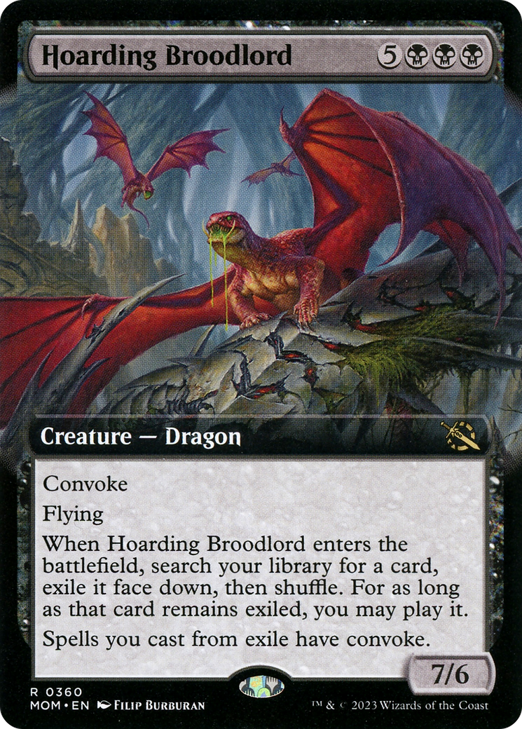 Hoarding Broodlord (MOM-360) [March of the Machine]: (Extended Art) Foil
