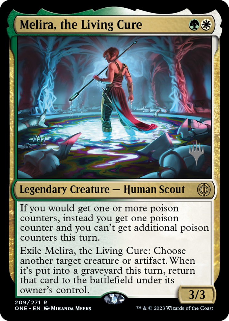 Melira, the Living Cure (PPONE-209P) [Phyrexia: All Will Be One Promos] Foil