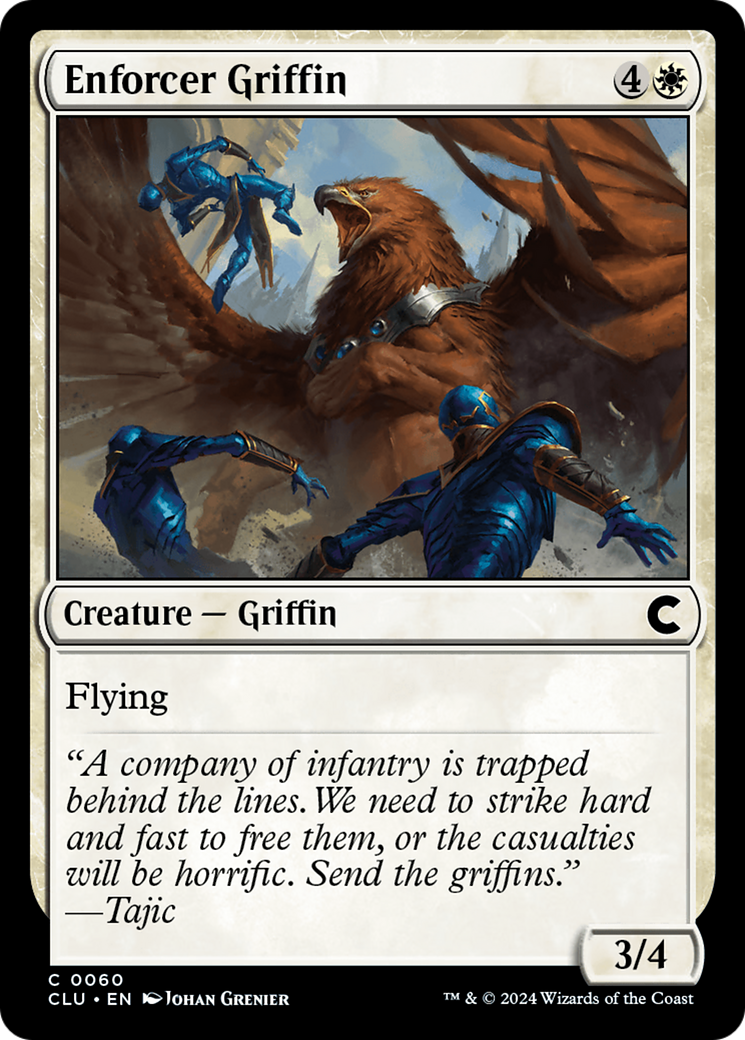 Enforcer Griffin (CLU-060) [Ravnica: Clue Edition]