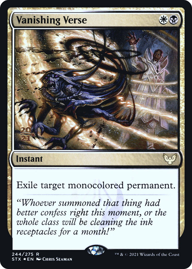 Vanishing Verse (PRE-244S) [Strixhaven: School of Mages Promos] Foil