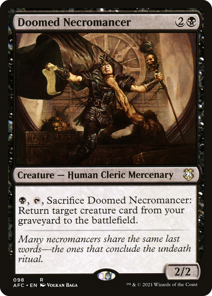 Doomed Necromancer (AFC-098) [Forgotten Realms Commander]