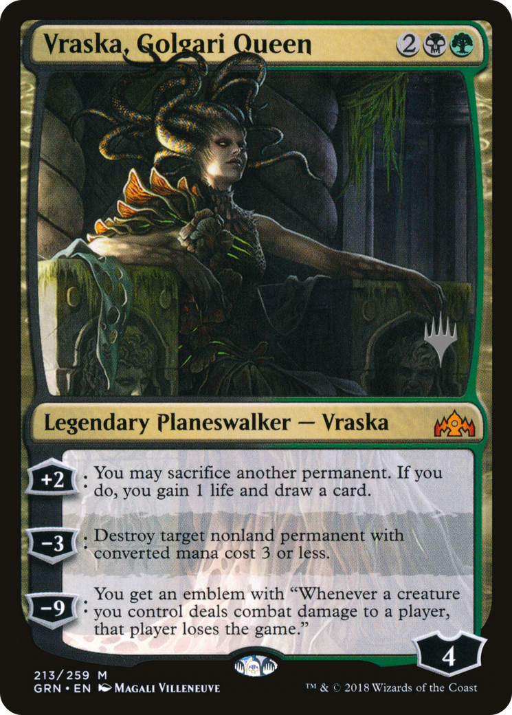 Vraska, Golgari Queen (PPTHB-213P) [Guilds of Ravnica Promos]