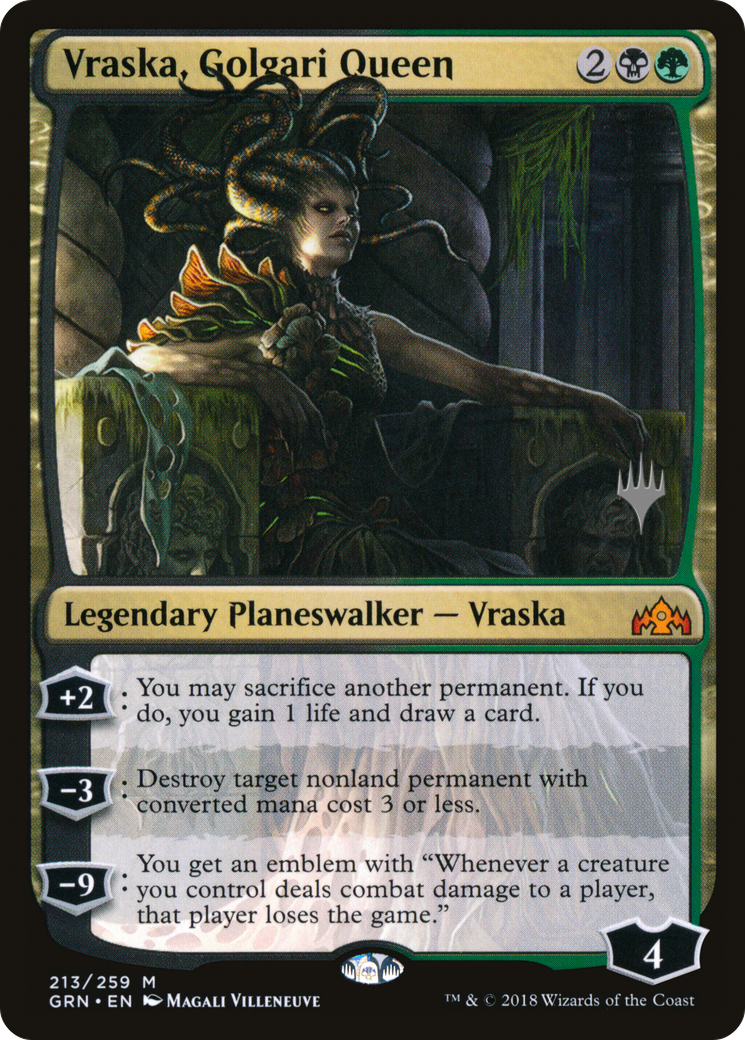 Vraska, Golgari Queen (PPTHB-213P) [Promo Pack: Guilds of Ravnica Promos]