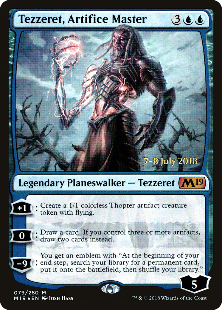 Tezzeret, Artifice Master (PRE-79S) [Core Set 2019 Promos] Foil