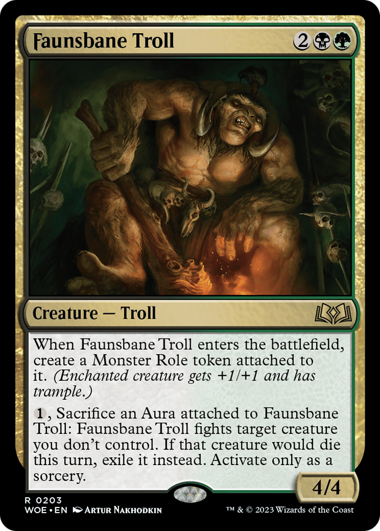 Faunsbane Troll (WOE-203) [Wilds of Eldraine] Foil