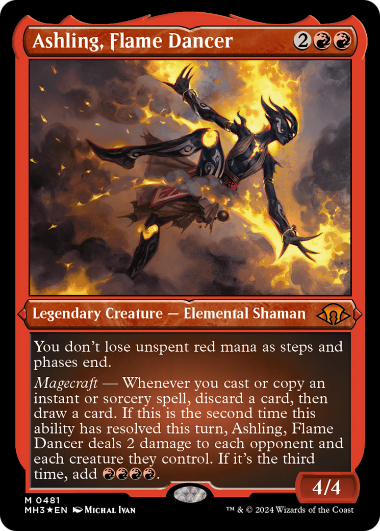 Ashling, Flame Dancer (MH3-481) [Modern Horizons 3] Etched Foil