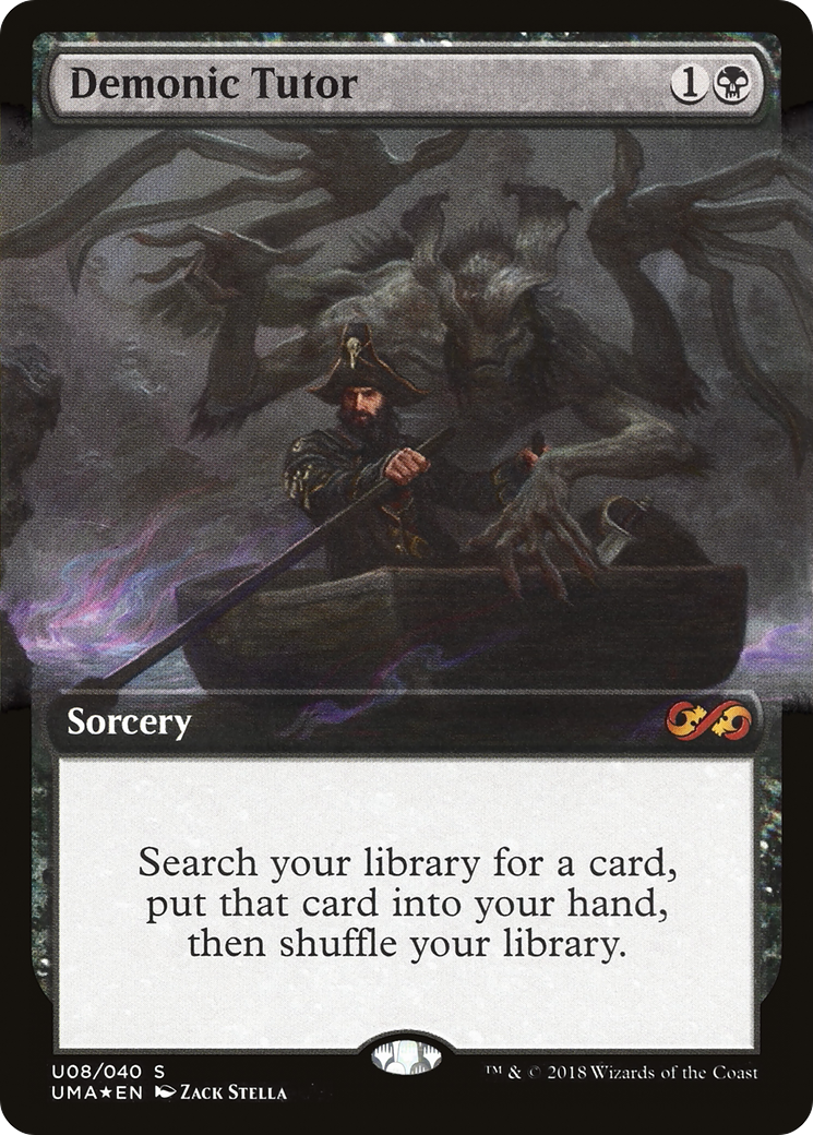 Demonic Tutor (UMA:BT-0U8) (Extended Art) [Ultimate Box Topper] Foil