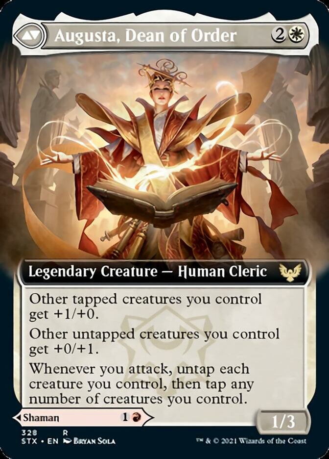 Plargg, Dean of Chaos // Augusta, Dean of Order (STX-328) [Strixhaven: School of Mages]: (Extended Art) Foil