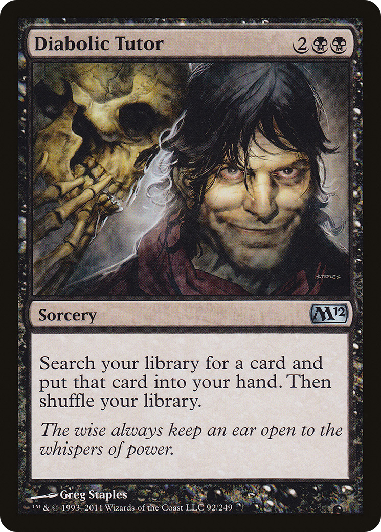 Diabolic Tutor (M12-092) [Magic 2012]