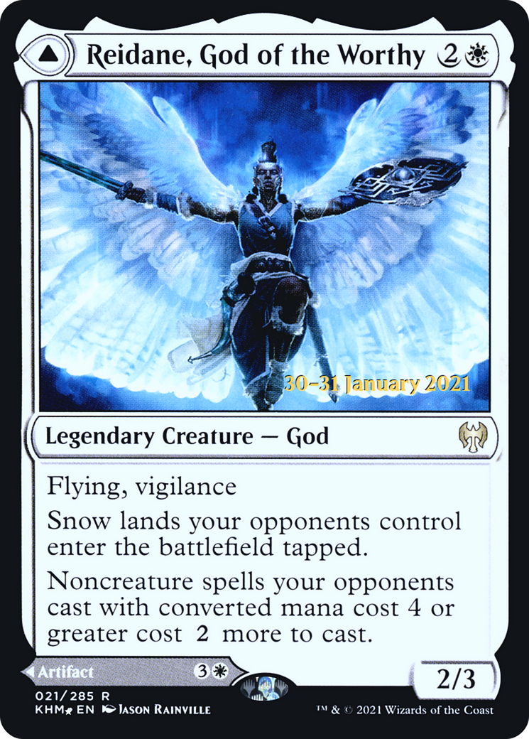 Reidane, God of the Worthy (PRE-21S) [Kaldheim Promos] Foil
