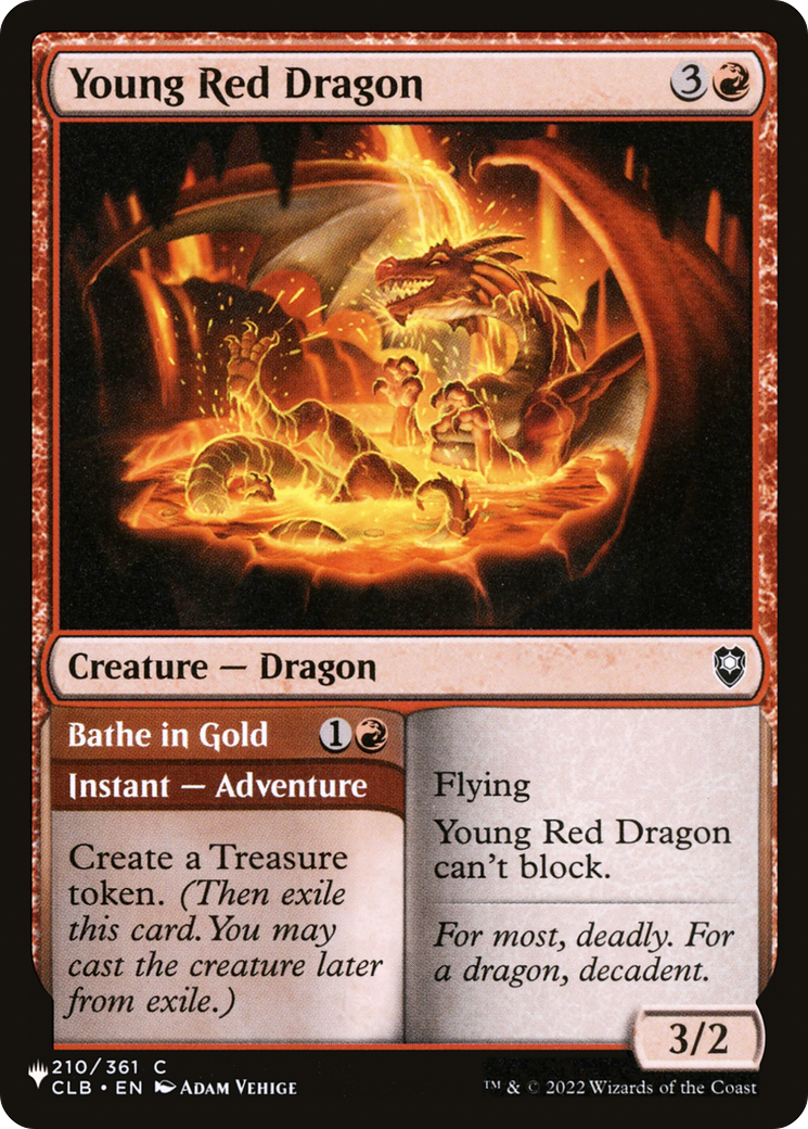 Young Red Dragon // Bathe in Gold (LIST-CLB-210) [The List]