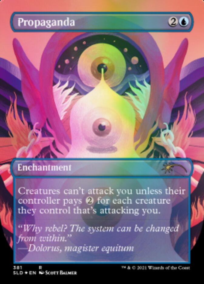 Propaganda // Propaganda (SLD-381) [Secret Lair Drop] (Borderless) Foil