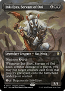 Ink-Eyes, Servant of Oni (BLC-077) [Bloomburrow Commander] (Borderless) Foil