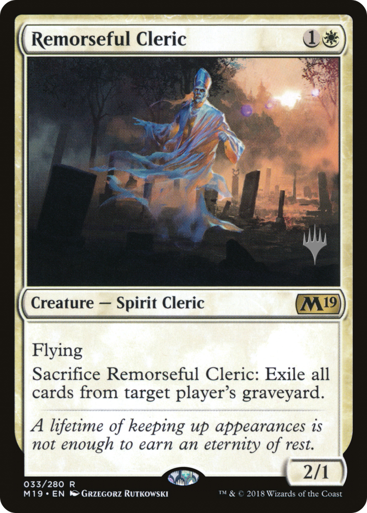 Remorseful Cleric (PPM20-33P) [Promo Pack: Core Set 2019 Promos]