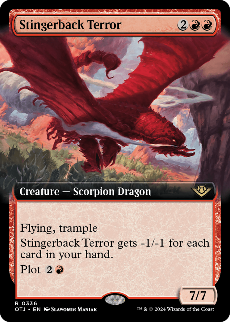 Stingerback Terror (OTJ-336) [Outlaws of Thunder Junction]: (Extended Art) Foil