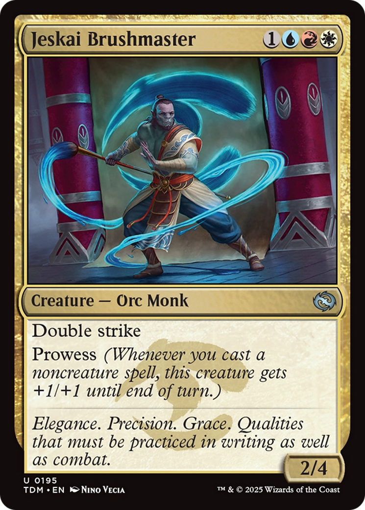 Jeskai Brushmaster (TDM-195) [Tarkir: Dragonstorm] Foil