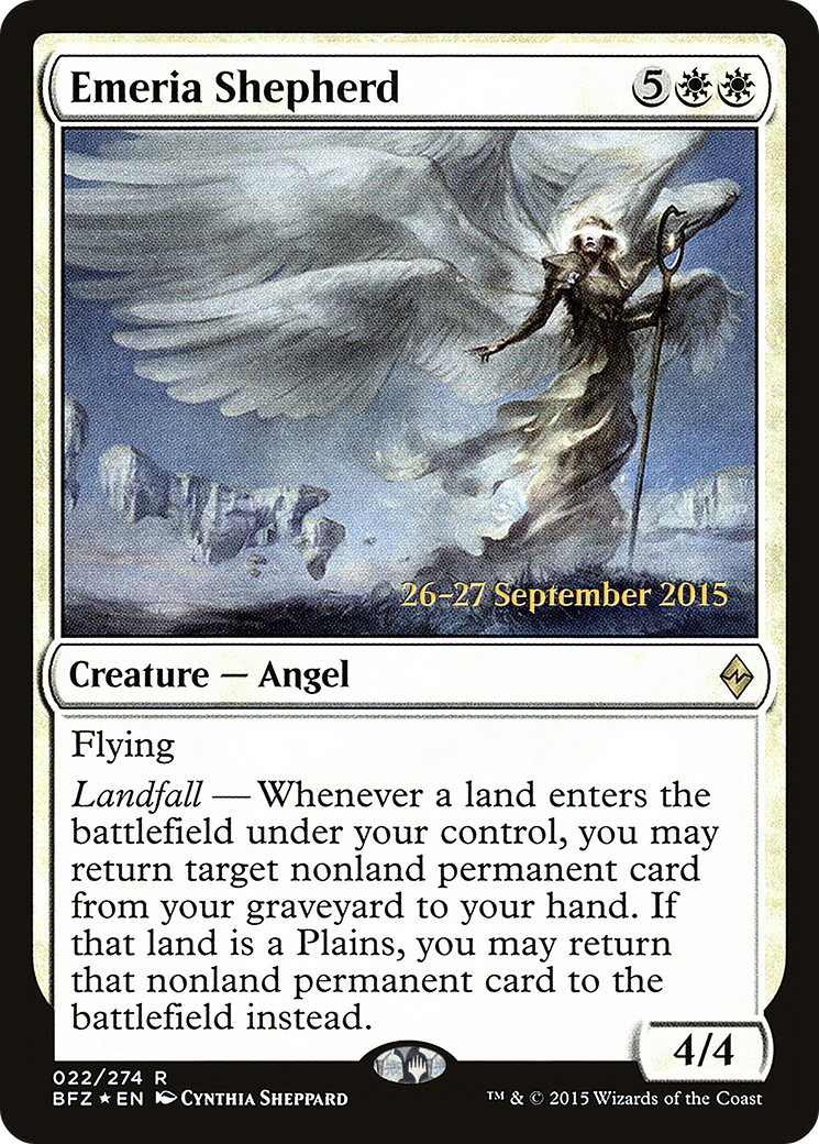 Emeria Shepherd (PRE-22S) [Battle for Zendikar Promos] Foil
