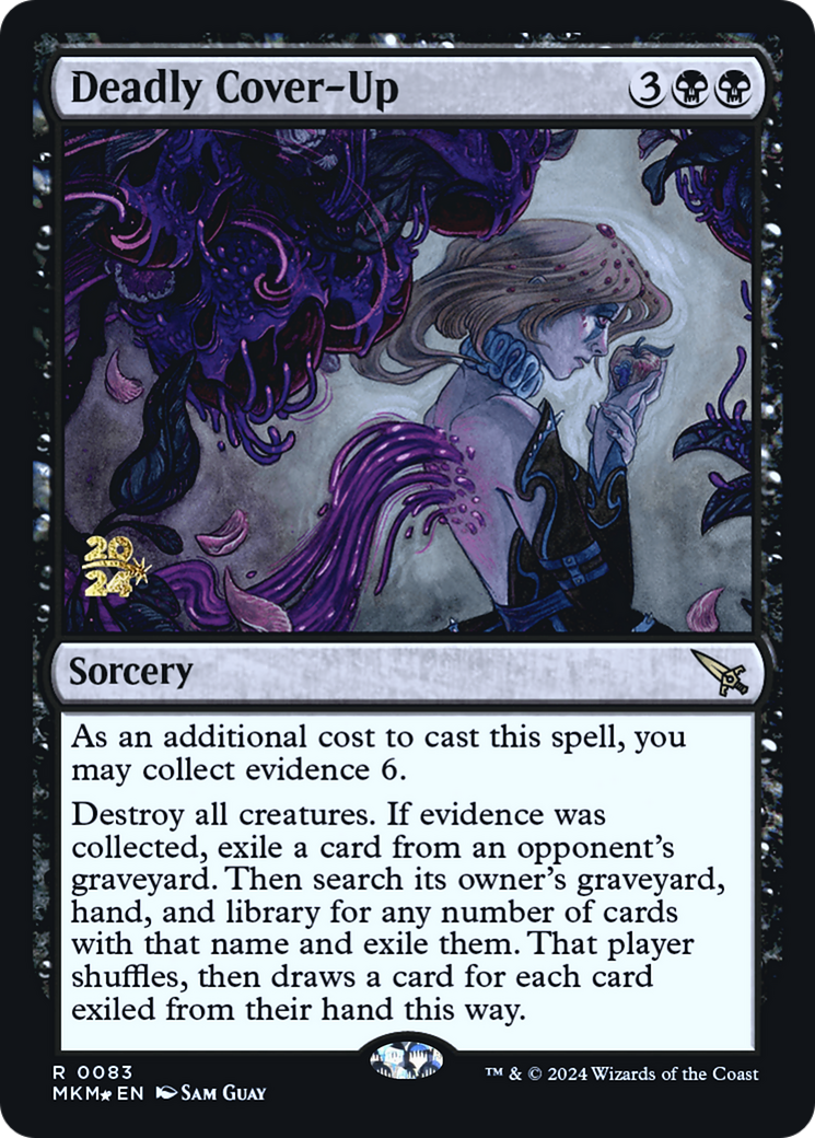 Deadly Cover-Up (PRE-83S) [Murders at Karlov Manor Promos] Foil