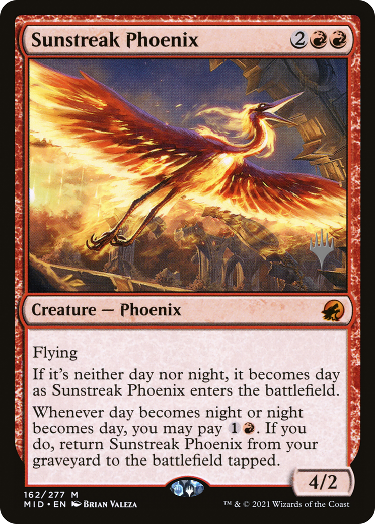 Sunstreak Phoenix (PPMID-162P) [Innistrad: Midnight Hunt Promos]