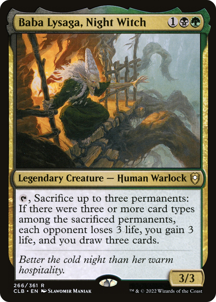 Baba Lysaga, Night Witch (CLB-266) [Commander Legends: Battle for Baldur's Gate]