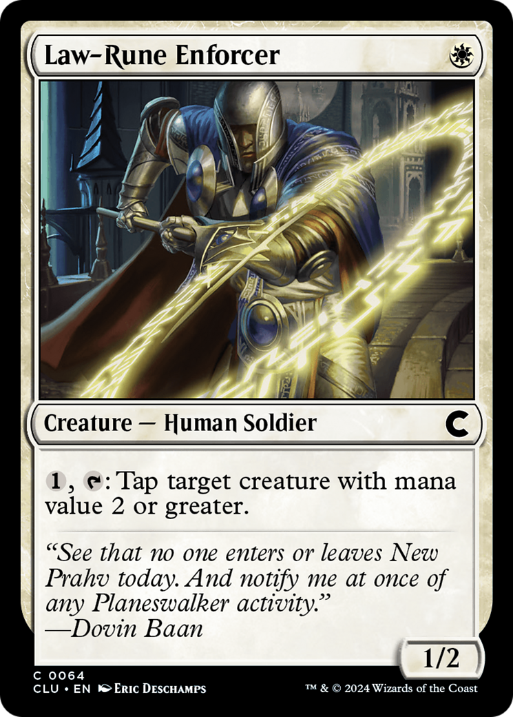 Law-Rune Enforcer (CLU-064) [Ravnica: Clue Edition]