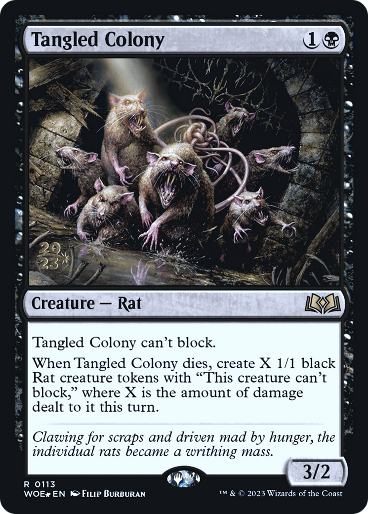 Tangled Colony (PRE-113S) [Wilds of Eldraine Promos] Foil