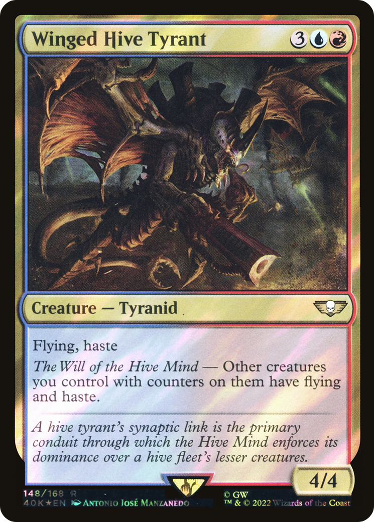 Winged Hive Tyrant (40K-148★) [Warhammer 40,000 Commander] Foil