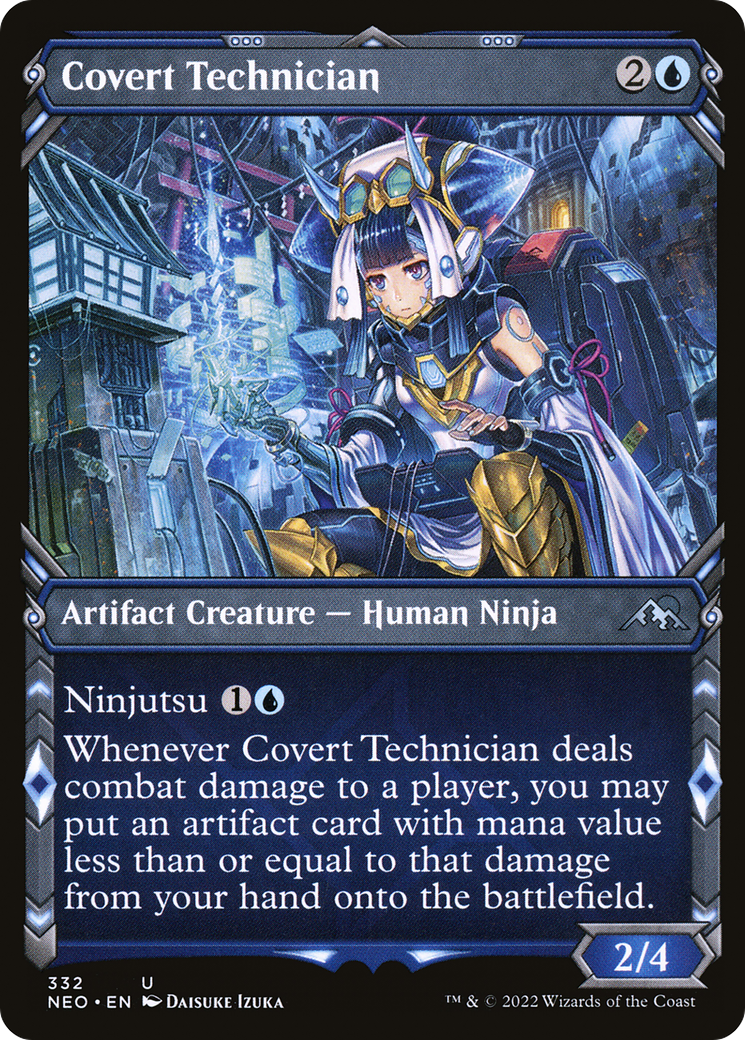 Covert Technician (Showcase) (NEO-332) [Kamigawa: Neon Dynasty] Foil