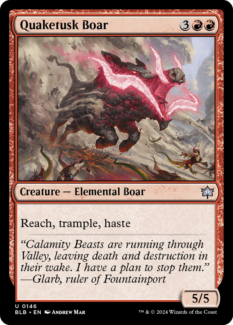 Quaketusk Boar (BLB-146) [Bloomburrow] Foil