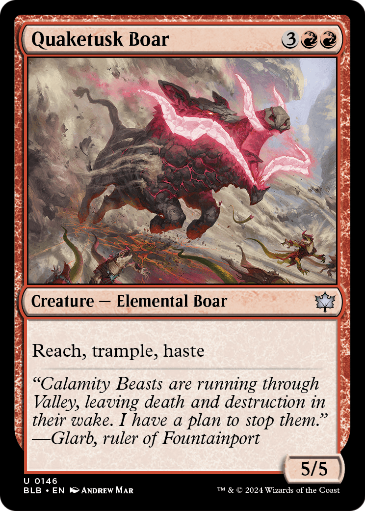 Quaketusk Boar (BLB-146) [Bloomburrow] Foil