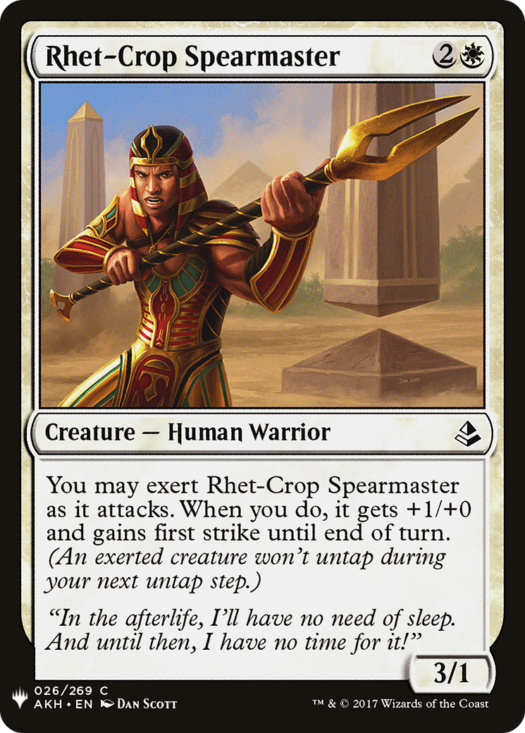 Rhet-Crop Spearmaster (LIST-AKH-26) [The List]