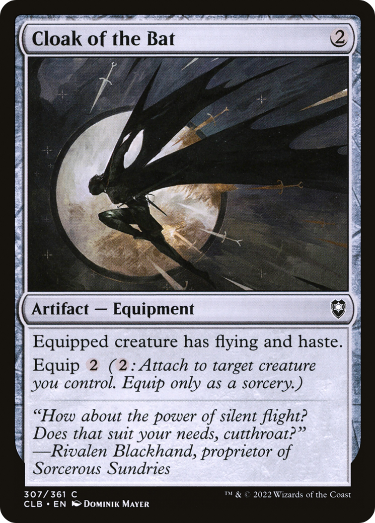 Cloak of the Bat (CLB-307) [Commander Legends: Battle for Baldur's Gate] Foil