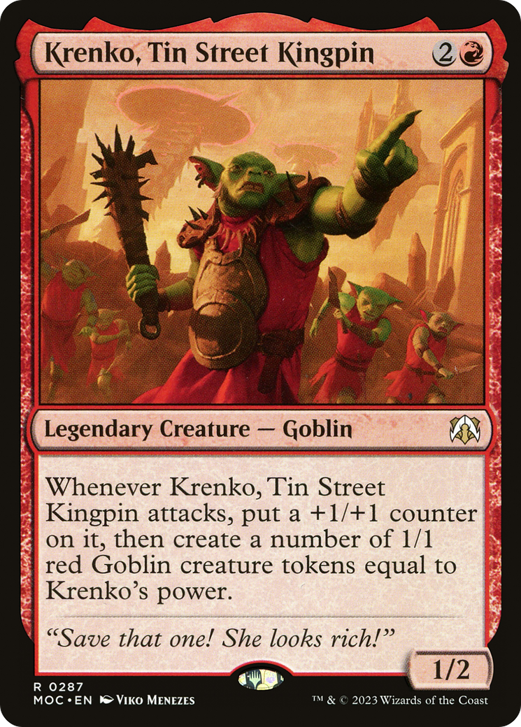 Krenko, Tin Street Kingpin (MOC-287) [March of the Machine Commander]