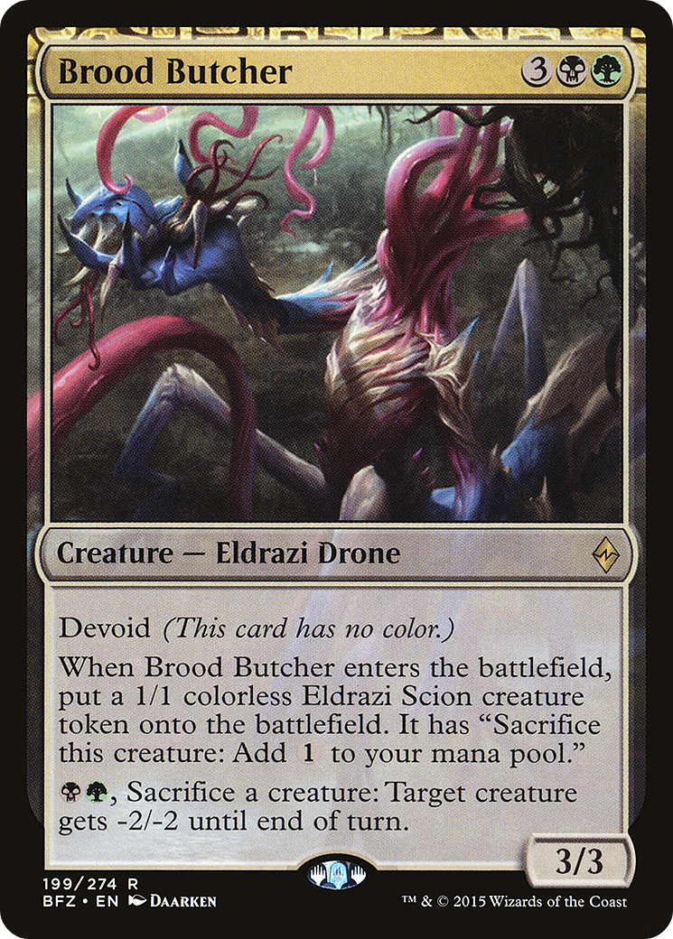 Brood Butcher (BFZ-199) [Battle for Zendikar]: (devoid)